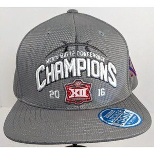 Kansas Jayhawks Men's Big 12 Conference Champions 2016 Gray Adjustable Hat/Cap